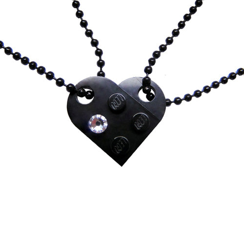 Black Heart Friendship Necklace