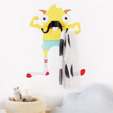 Carlos Mustache Monster - Wall Decal Hanger