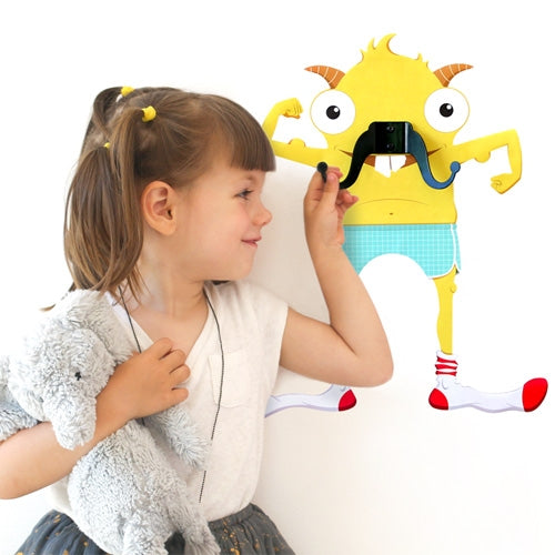 Carlos Mustache Monster - Wall Decal Hanger