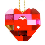 Colorful Heart Necklace - Red
