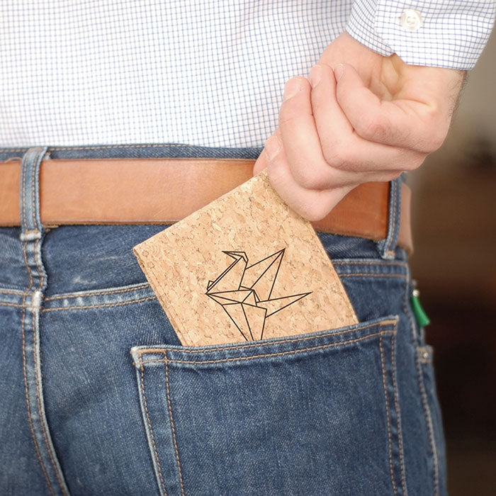 Cork Wallet - Origami Bird