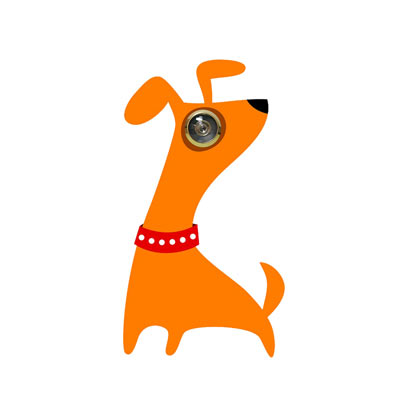 Door Eye Sticker - Dog