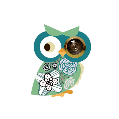 Door Eye Sticker - Owl