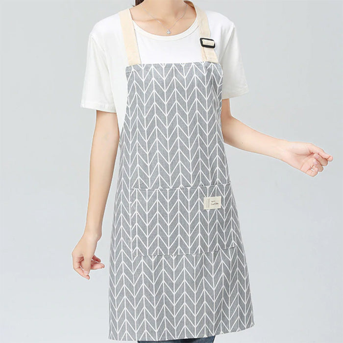 Grey Linen & Cotton Apron