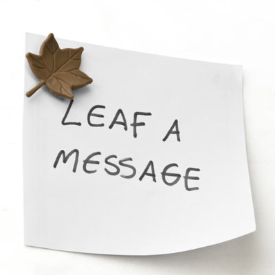 Leaf a Message Magnet