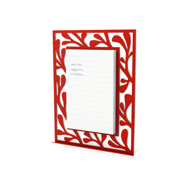Magnetic notepad Branches red | unique gifts | kitchen accessories | modern design