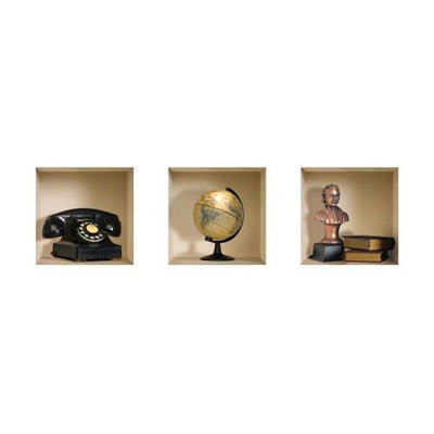 3D Effect Antiques Wall Decal
