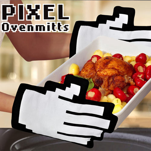 Pixel Oven Mitts