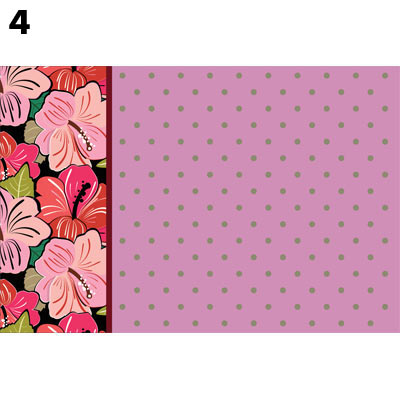 Recycled Paper Placemats-4-flowers and dots