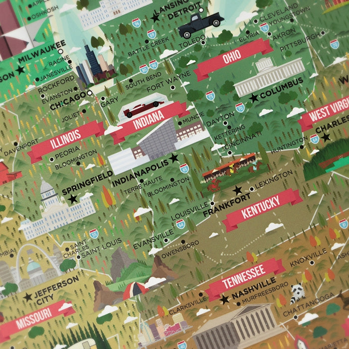 Scratch Map® USA Landmarks