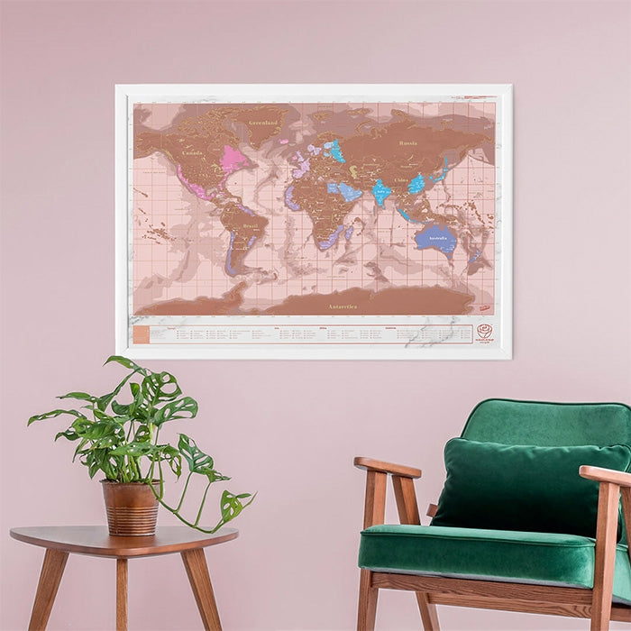 Scratch Map® Rose Gold