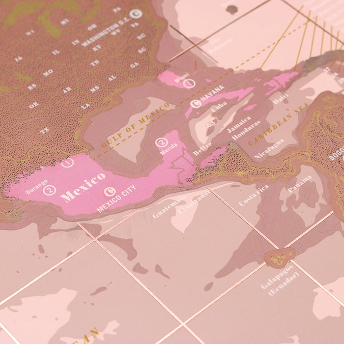 Scratch Map® Rose Gold