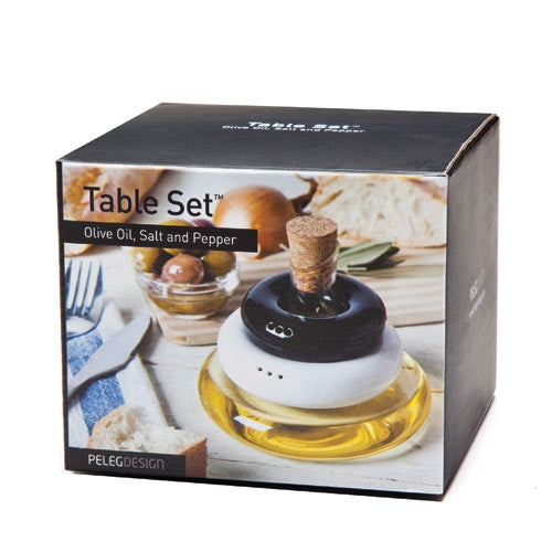 Table Set-Olive Oil, Salt and Pepper