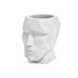 The Head -  Concrete Pen Cup -White