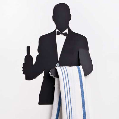 A kitchen towel hanger - a wine waiter | unique gifts | boyfriend gifts | gifts for him