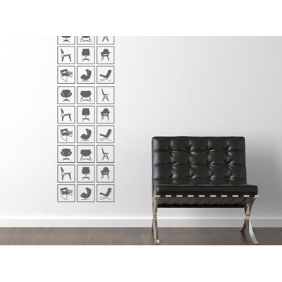 Wall Decals - Modern Chairs3 | wall stickers | gift ideas | unique gifts
