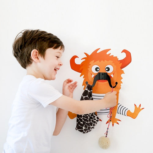 Zooey Mustache Monster - Wall Decal Hanger