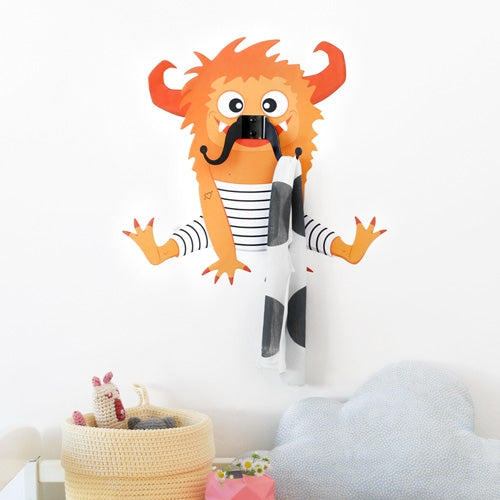 Zooey Mustache Monster - Wall Decal Hanger